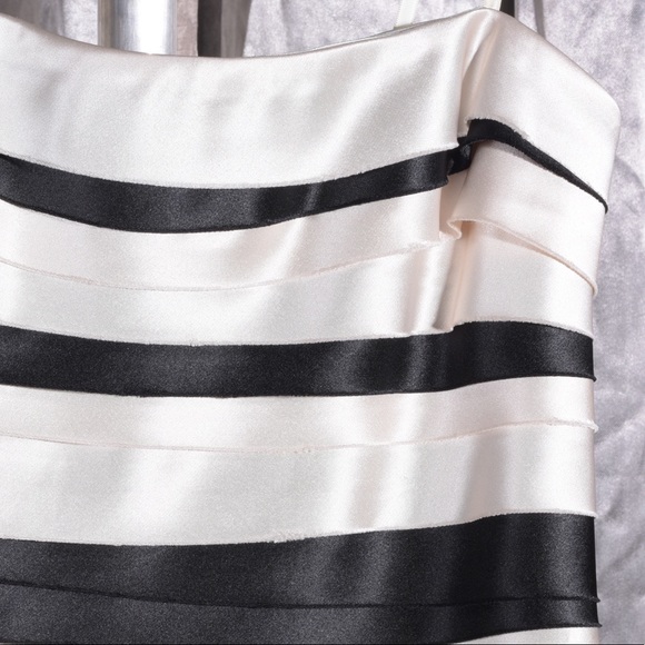 Strapless silk tiered cocktail dress - Picture 7 of 8